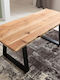 Rama Tisch Speisesaal aus Massivholz & Metall Schwarz 160x90x77cm