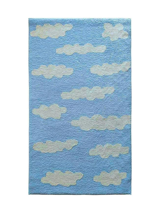 Klonaras Kiddo Clouds Kinder Teppich Wolken Hellblau 90x160cm Dicke 15mm 2001899