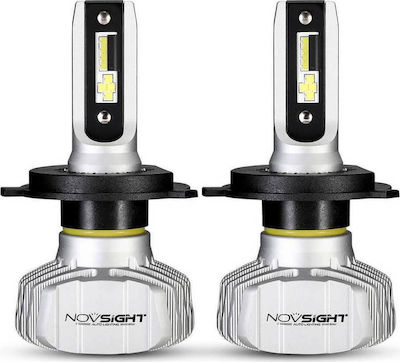 NovSight Λάμπες Αυτοκινήτου & Μοτοσυκλέτας H4 LED 6500K Ψυχρό Λευκό 12-24V 50W 2τμχ