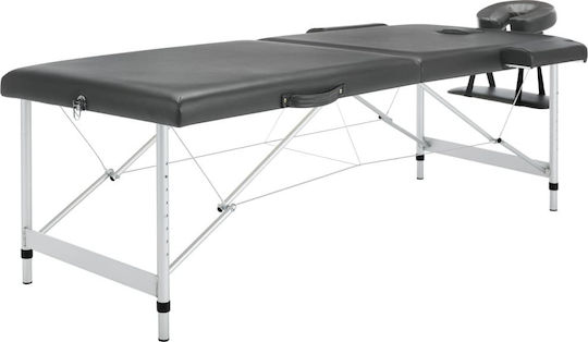 vidaXL Bett Massage und Physiotherapie Schwarz aus Aluminium 191x70cm. 2 Positionen