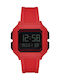 Remix Digital Herrenuhr 42mm Batterie mit Gummi Armband Rot
