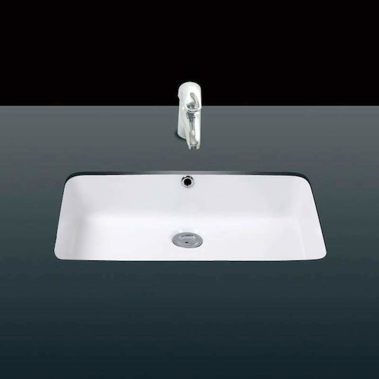 Creavit Dream Unterbauwaschbecken Porzellan 54x34x16.8cm Weiß