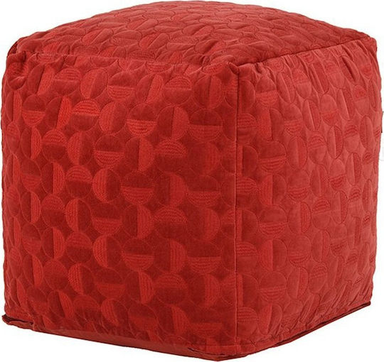 Stool For Living Room Oasis Red 45x45x45cm Stool For Living Room Oasis Red 45x45x45cm