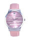 Season Time Glory Watch with Pink Leather Strap