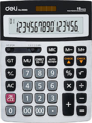 Deli Calculator 16 Digits in Silver Color