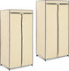 vidaXL Текстилни гардероби с Цип в Бежов Цвят 75x50x160см