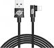 Baseus MVP Angle (90°) / Braided USB to Lightning Cable Μαύρο 1m (CALMVP-01)