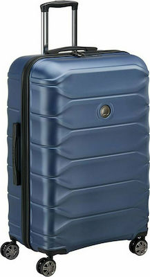 Delsey Meteor Großer Reisekoffer Hartschale Blau mit 4 Räder Höhe 78cm