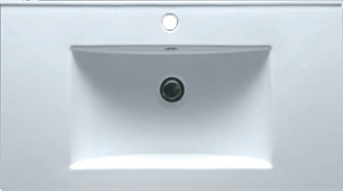 KLP Piccolo Ένθετος Νιπτήρας Πορσελάνης 82x46x18cm Λευκός