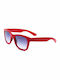 Italia Independent Men's Sunglasses with Red Plastic Frame and Blue Lens 0090C.053.000