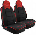 Front Car Covers 2pcs Polyester Red / Black