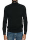 Hugo Boss Herren Langarm-Pullover Rollkragen Schwarz