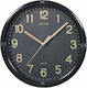 Rhythm Silent Wall Clock Plastic Black Ø28cm