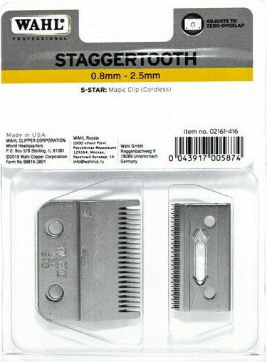 Wahl Professional Stagger Tooth Blade Set C/C Magic Clip Only Spare Part 02161