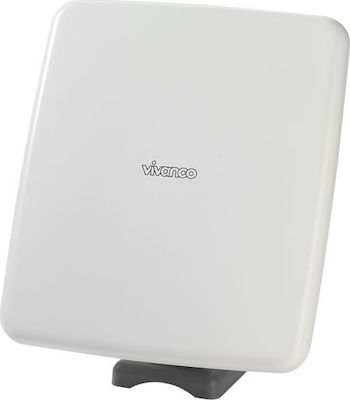 Vivanco Outdoor Antenna 48dB Draußen TV-Antenne (Stromversorgung erforderlich) in Weiß Farbe Verbindung mit Koaxialkabel