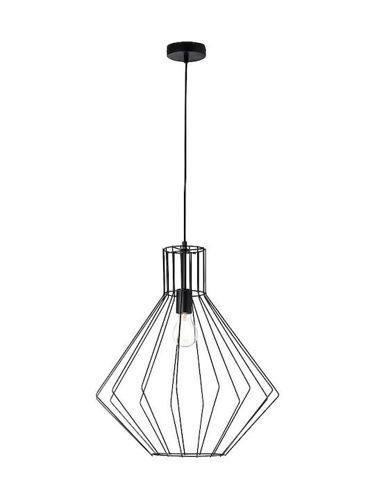 Brilliant Dalma Pendant Light Single-Light Grid for Socket E27 Black