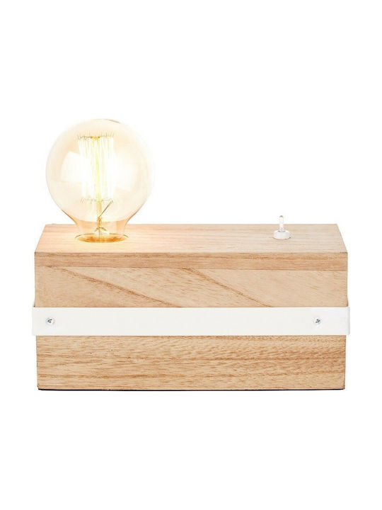 Brilliant Wood Table Decorative Lamp with Socket for Bulb E27 Brown