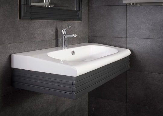 Adamidis Master 103 Wall Mounted Wall-mounted Sink Porcelain 103x44x19cm White