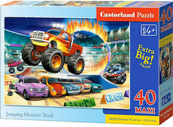 Puzzle pentru Copii Jumping Monster Truck pentru 4++ Ani 40buc Castorland