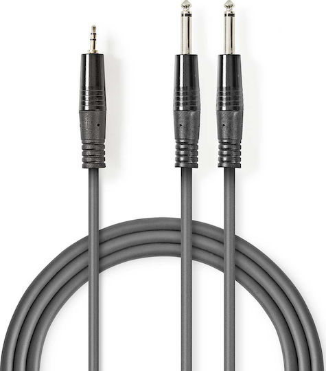 Nedis Cable 2x 6.3mm male - 3.5mm male 1.5m (COTH23200GY15)