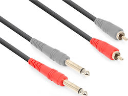Vonyx 177.752 2x 6,3 mm masculin - 2x RCA masculin 1,5 m Vonyx 177.752 2x 6,3 mm masculin - 2x RCA masculin 1,5 m