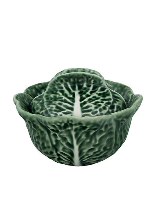 Bordallo Pinheiro Salad bowl Cabbage - Tureen Ceramic Salad Bowl Green 13.5x13.5x6.3cm
