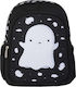 A Little Lovely Company White Ghost School Bag Backpack Kindergarten in Black color 13lt