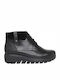 Boxer Leather Women's Ankle Boots Platform Black