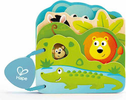 Hape Activity Book Baby's Wild Animal Book made of Wood for 10++ Months