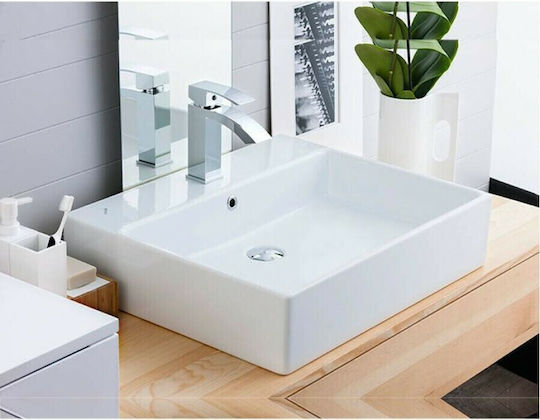 Creavit Next Countertop Sink Porcelain 50x40x10cm White