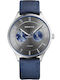 Bering Time Titanium Ανδρικό Ρολόι 39mm Χρονογράφος Μπαταρίας με Μπλε Υφασμάτινο Λουράκι