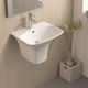 Inter Ceramic ICC An der Wand montiert Wandhängendes Waschbecken Porzellan 56x46x37.5cm Weiß