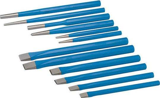 Silverline Set Stempel, Körner & Meißel 12tlg PC05 Handwerkzeug-Set 12Stück