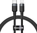 Baseus Cafule Braided USB 3.0 Cable USB-C male - Lightning Μαύρο 1m (CATLKLF-G1)