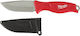 Milwaukee Knife Red with Blade made of Stainless Steel in Sheath