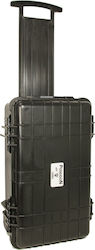 Poseidon Camera Suitcase with Wheels in Black Color