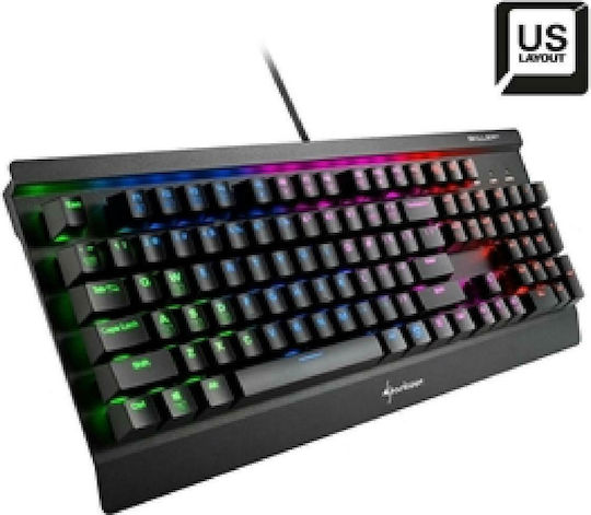 Skiller SGK3 Gaming Mechanical Keyboard with Kailh Brown switches and RGB lighting (US English)