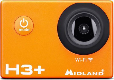 Midland Η3+ C1235.01 25.0031.60 Camera de Acțiune Full HD (1080p) Subacvatică (cu Carcasă) cu WiFi Portocaliu cu Ecran 2"