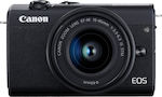 Canon Mirrorless Φωτογραφική Μηχανή EOS M200 Crop Frame Kit (EF-M 15-45mm F3.5-6.3 IS STM) Black