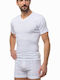 Men's Undershirts Short-sleeved in White Color 2Pack