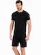 Minerva 90-19411 Men's Short Sleeve Undershirt Black