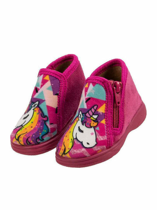 Adam's Shoes Παιδικές Παντόφλες Μποτάκια Φούξια