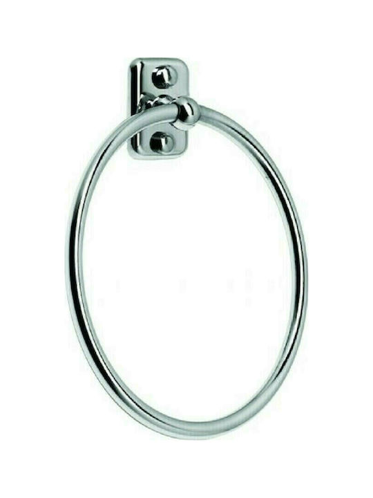 Gloria Taka taka Single Wall-Mounted Bathroom Ring Silver