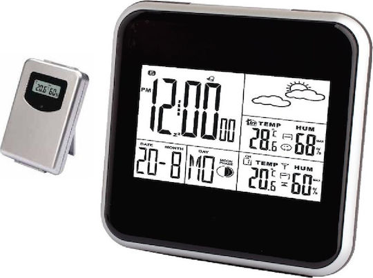 600117 Wireless Digital Weather Station Tabletop Black