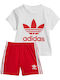 Adidas Kinder Set mit Shorts Sommer 2Stück Weiß