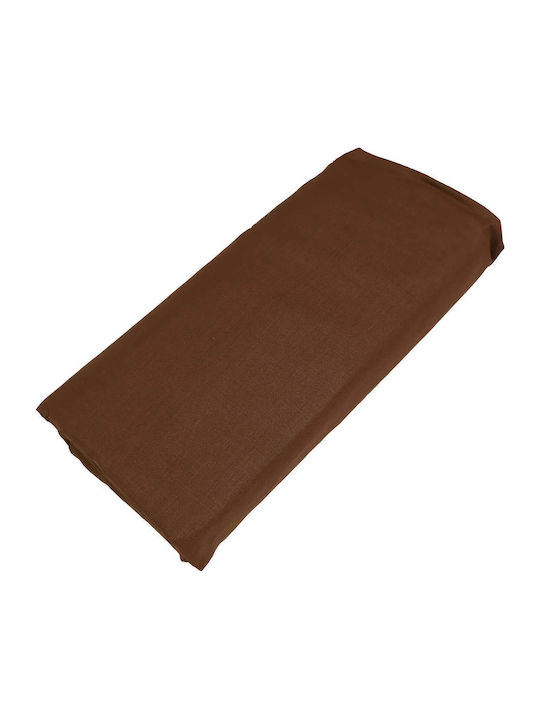 Le Blanc Sheet Double with Elastic 150x200+20cm. Cotton Line Coffee
