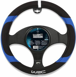 WRC Κάλυμμα Τιμονιού Αυτοκινήτου με Διάμετρο 35-38εκ. από Δερματίνη Μπλε