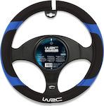 WRC Car Steering Wheel Cover with Diameter 35-38cm Leatherette Blue