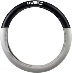 WRC Κάλυμμα Τιμονιού Αυτοκινήτου Bimaterial με Διάμετρο 35-38εκ. Συνθετικό Ασημί/Μαύρο