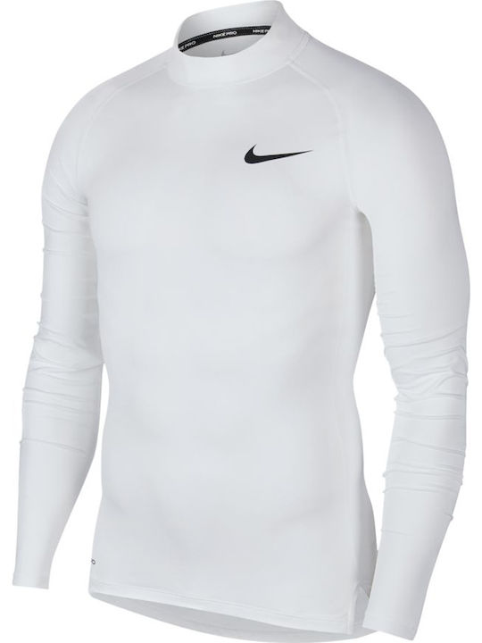 Nike Pro Ανδρική Ισοθερμική Μακρυμάνικη Μπλούζα Λευκή